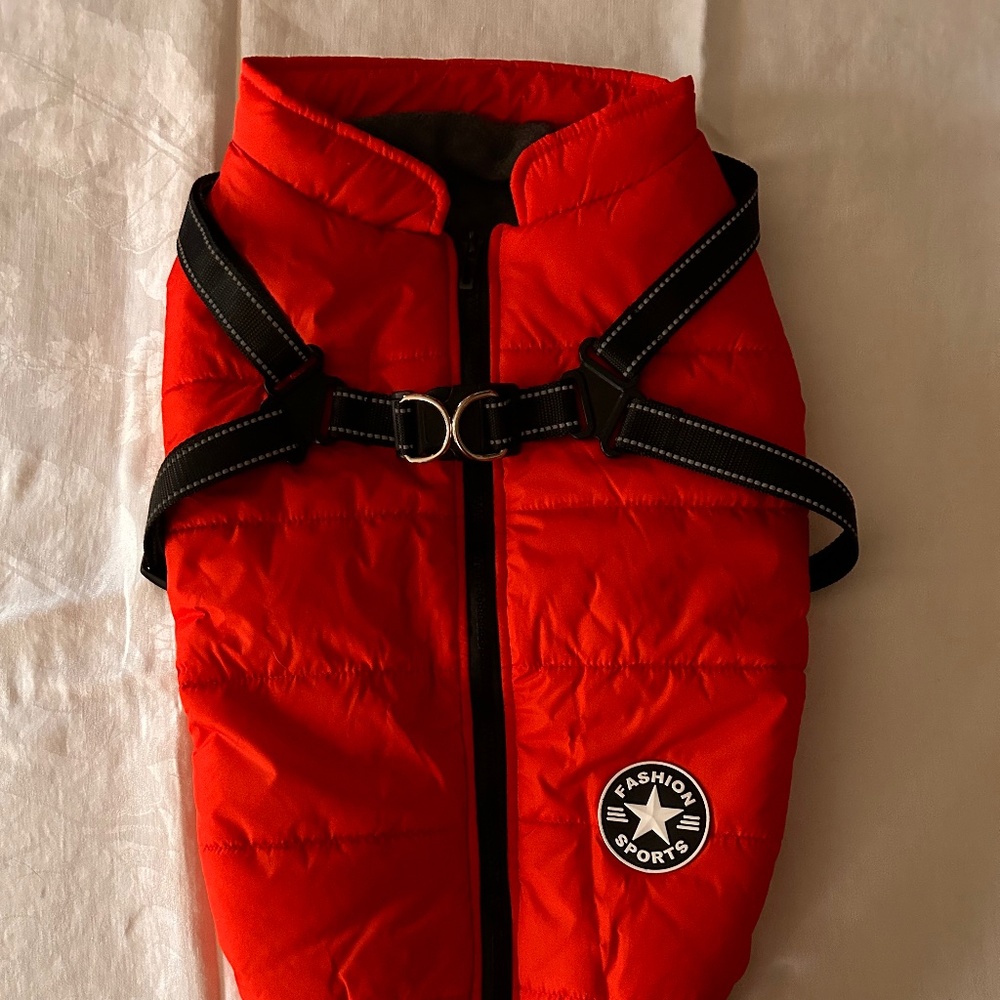 Dog Harness Winter Coat Combination